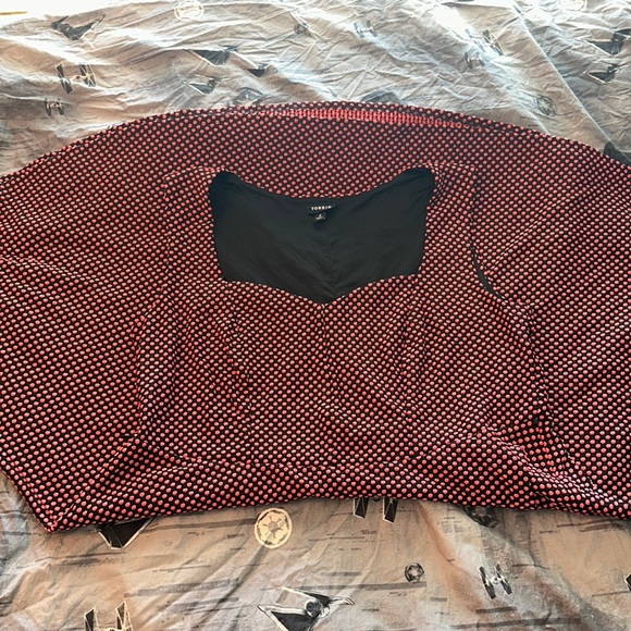 torrid Dresses & Skirts - TORRID HALLOWEEN POLKA DOTS SWING DRESS SZ 2
